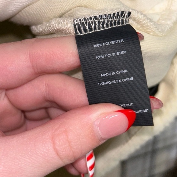 NWT Cuts Polartec® Sherpa 1/2 Zip Sweatshirt Jacket Polar Cream - Picture 6 of 6